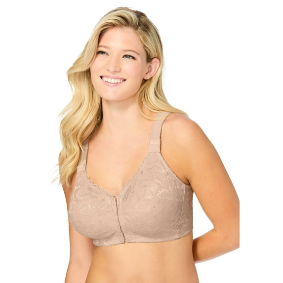 Comfort Choice Women's Plus Size Front Close Wireless Posture Bra