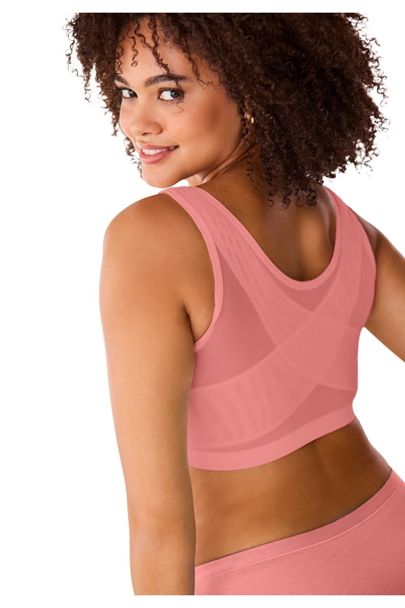 Women's Plus Size Front-Close Wireless Posture Bra