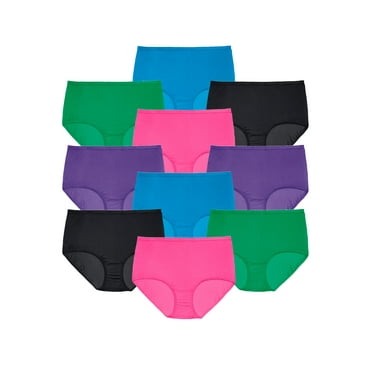 Comfort Choice Plus Size Full Coverage Cotton Brief 10-Pack