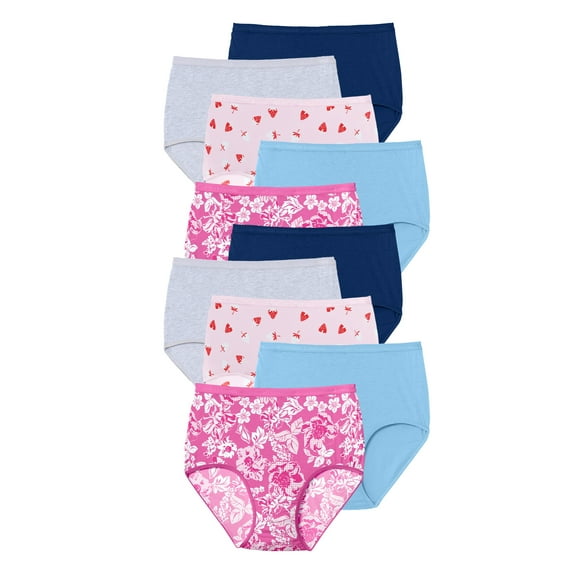 Comfort Choice Plus Size Full Coverage Cotton Brief 10-Pack