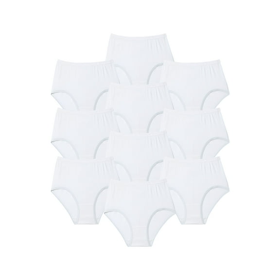 Comfort Choice Plus Size Full Coverage Cotton Brief 10-Pack