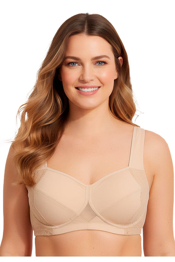 Women's Plus Size Full Coverage Side Wire Bra