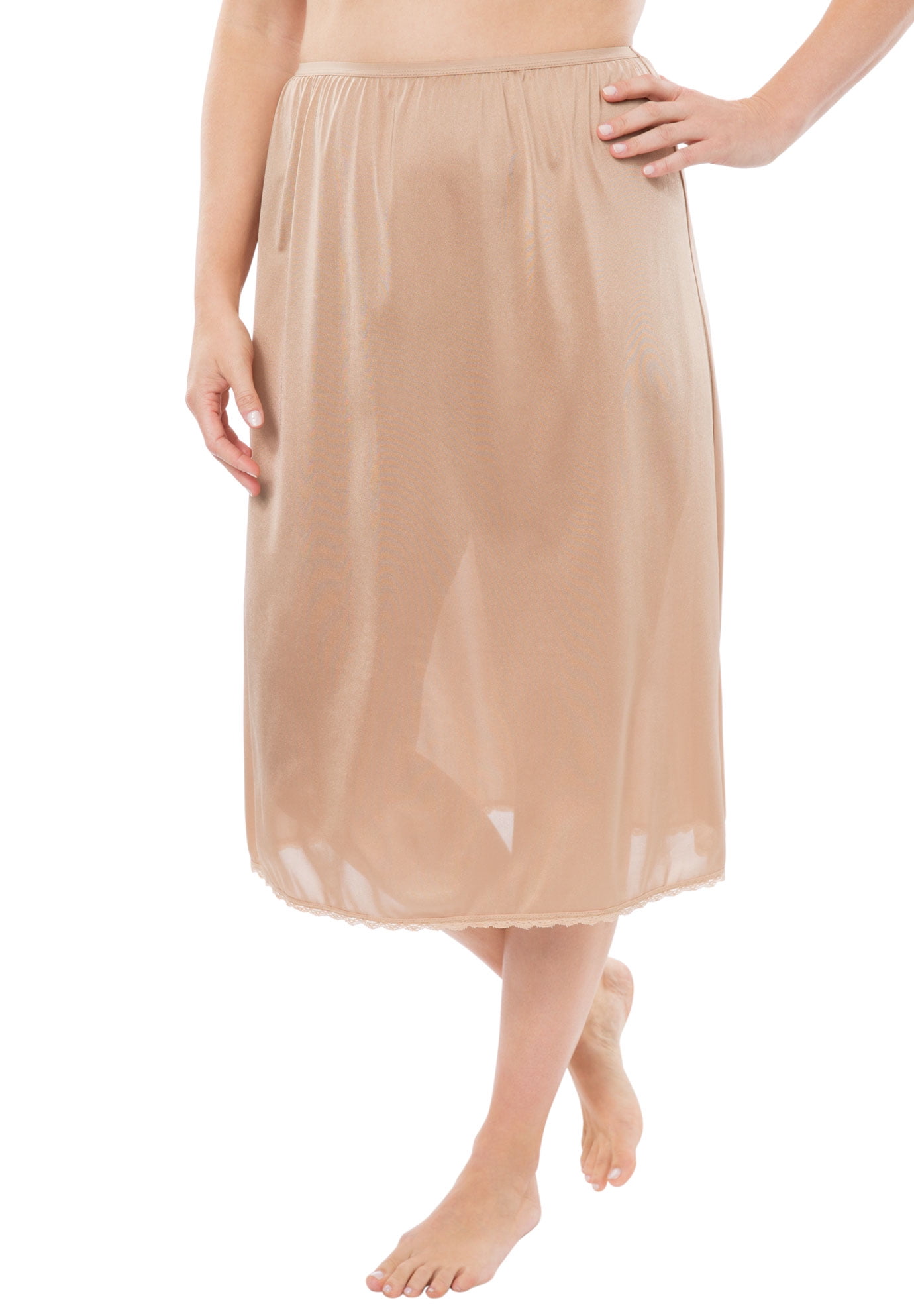 Comfort Choice Women's Plus Size Half Slip 28" 2Pack Half Slip