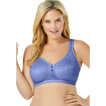 Comfort Choice Women's Plus Size Jacquard Wireless Bra