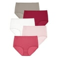 Comfort Choice Women's Plus Size Nylon Brief 5Pack Underwear