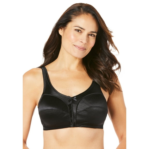 Comfort Choice Women's Plus Size Satin Wireless Comfort Bra