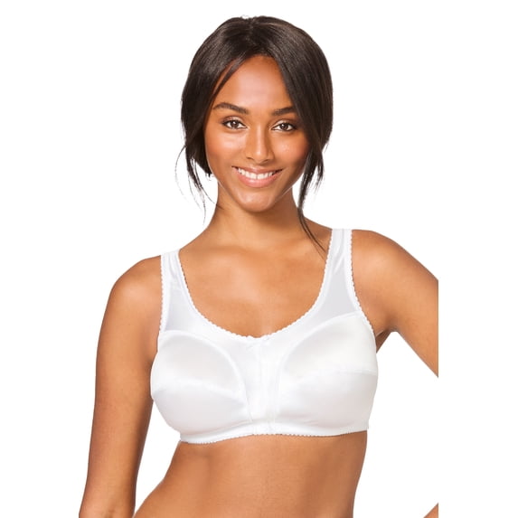Comfort Choice Women's Plus Size Satin Wireless Comfort Bra