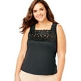 thumbnail image 1 of Comfort Choice Plus Size Silky Lace-Trimmed Camisole, 1 of 3