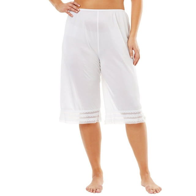 Comfort Choice Women's Plus Size Snip-To-Fit Culotte Full Slip ...