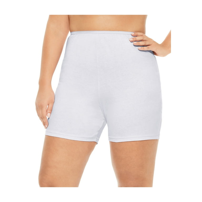 Comfort Choice Women's Plus Size Stretch Cotton Boxer 3-Pack Underwear