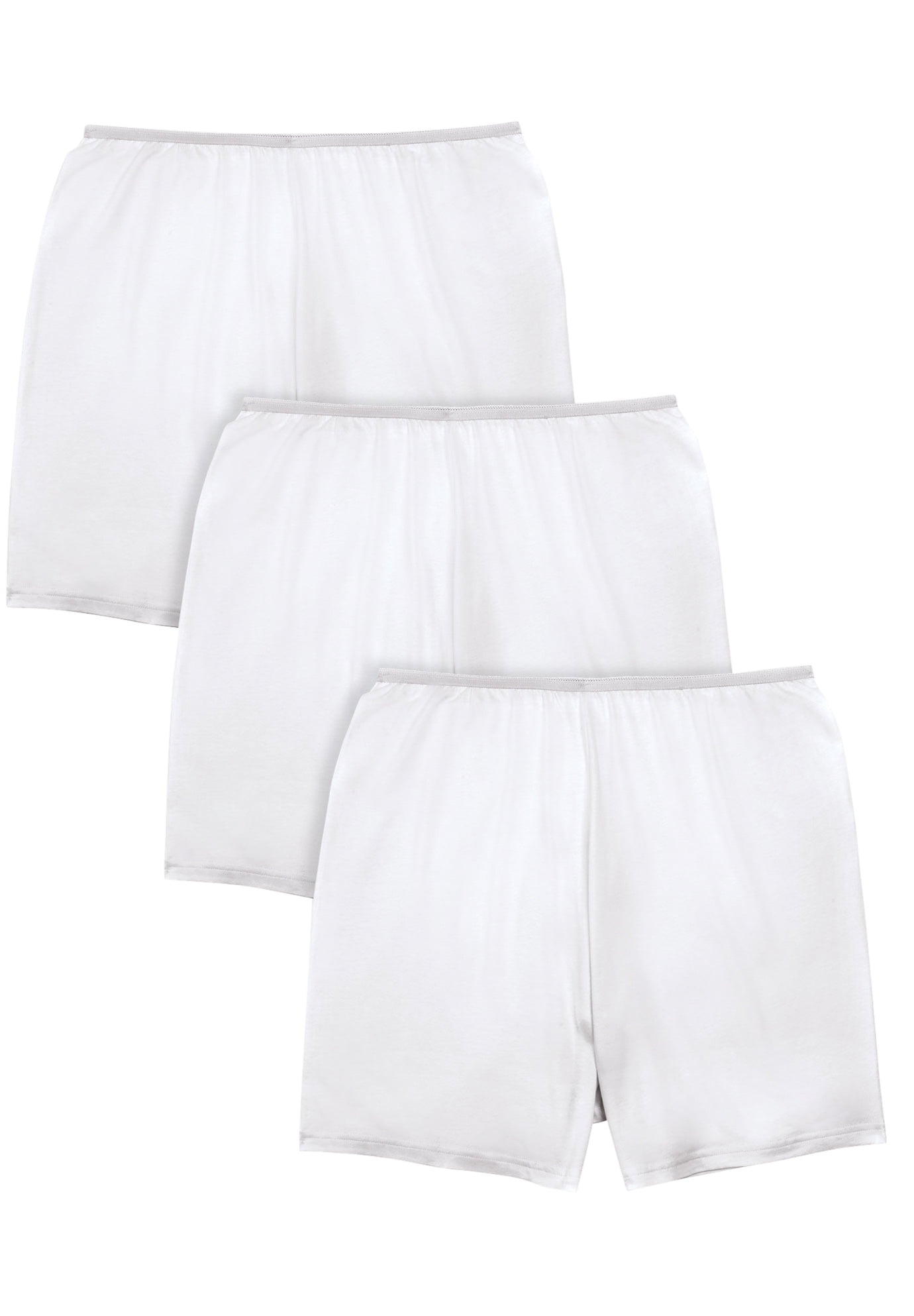 Comfort Choice Women's Plus Size Stretch Cotton Boxer 3-Pack Underwear ...