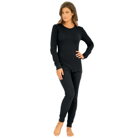 Comfort Choice Plus Size Thermal Crewneck Long-Sleeve Top