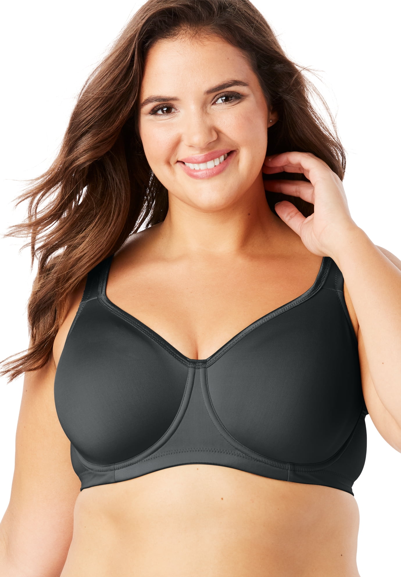 Comfort Choice Women's Plus Size Underwire Microfiber T-Shirt Bra