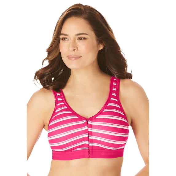 Comfort Choice Women's Plus Size Wireless Front-Close Lounge Bra