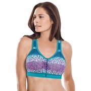 Comfort Choice Womens Plus Size Wireless Front-Close Lounge Bra