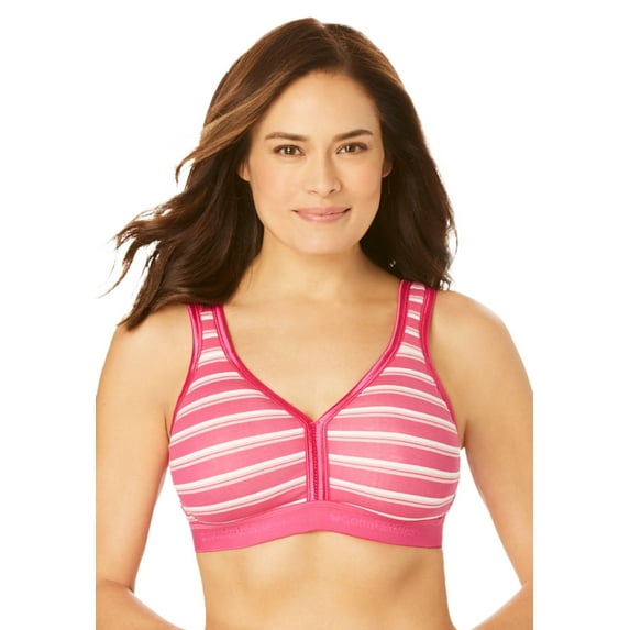 Comfort Choice Women's Plus Size Wireless Back-Close Lounge Bra
