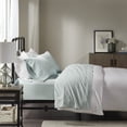 thumbnail image 1 of Comfort Classics 200 Thread Count Relaxed Cotton Percale Sheet Set, Aqua, King, 1 of 5