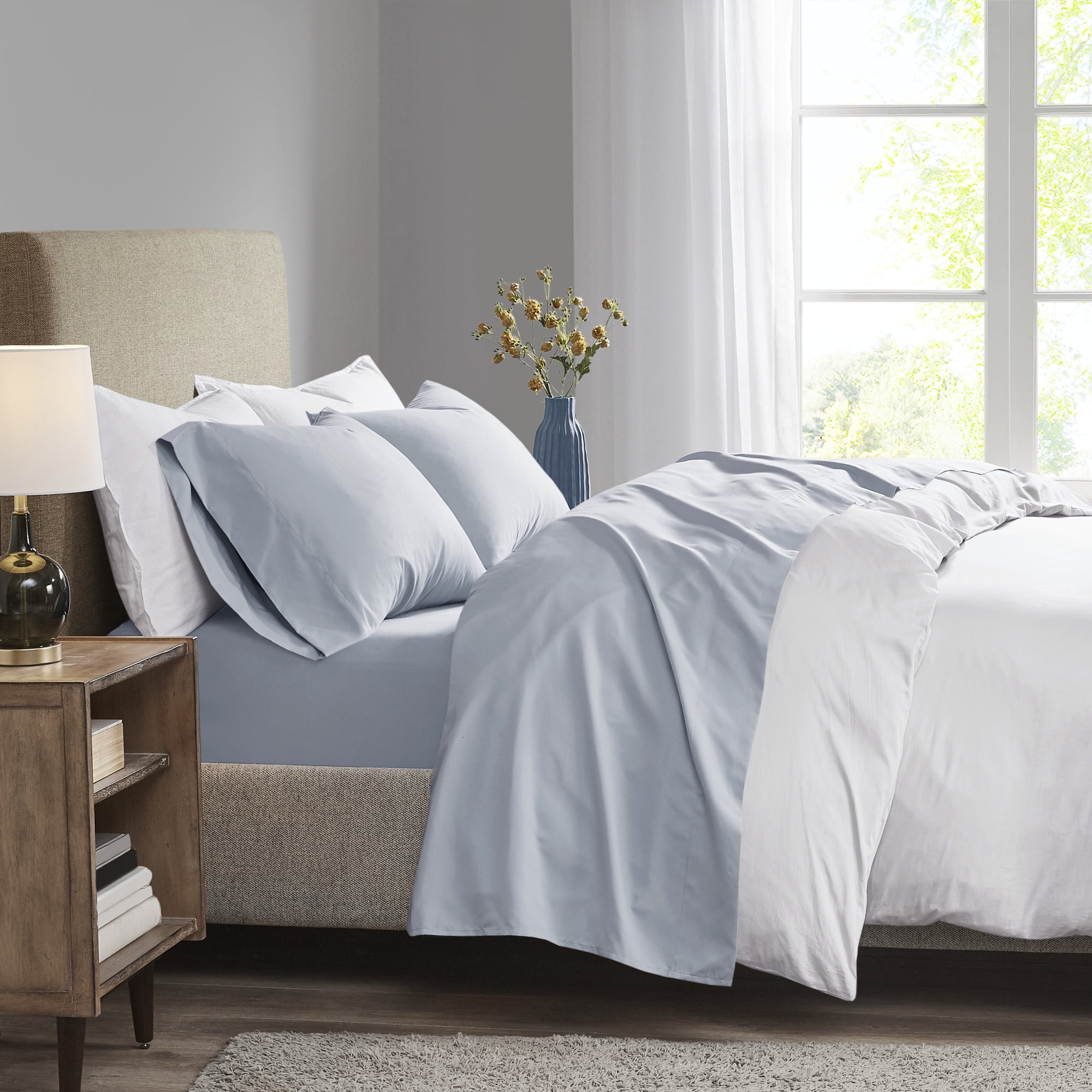 Blue Twin XL Luxurious Brushed Microfiber Deep Pocket Sheet Set
