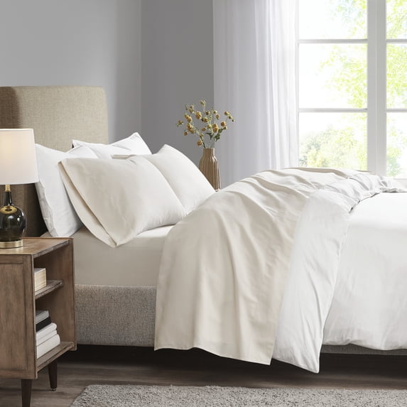 Comfort Classics 3 PC Ivory Luxurious Brushed Microfiber Deep Pocket Sheet Set, Twin XL