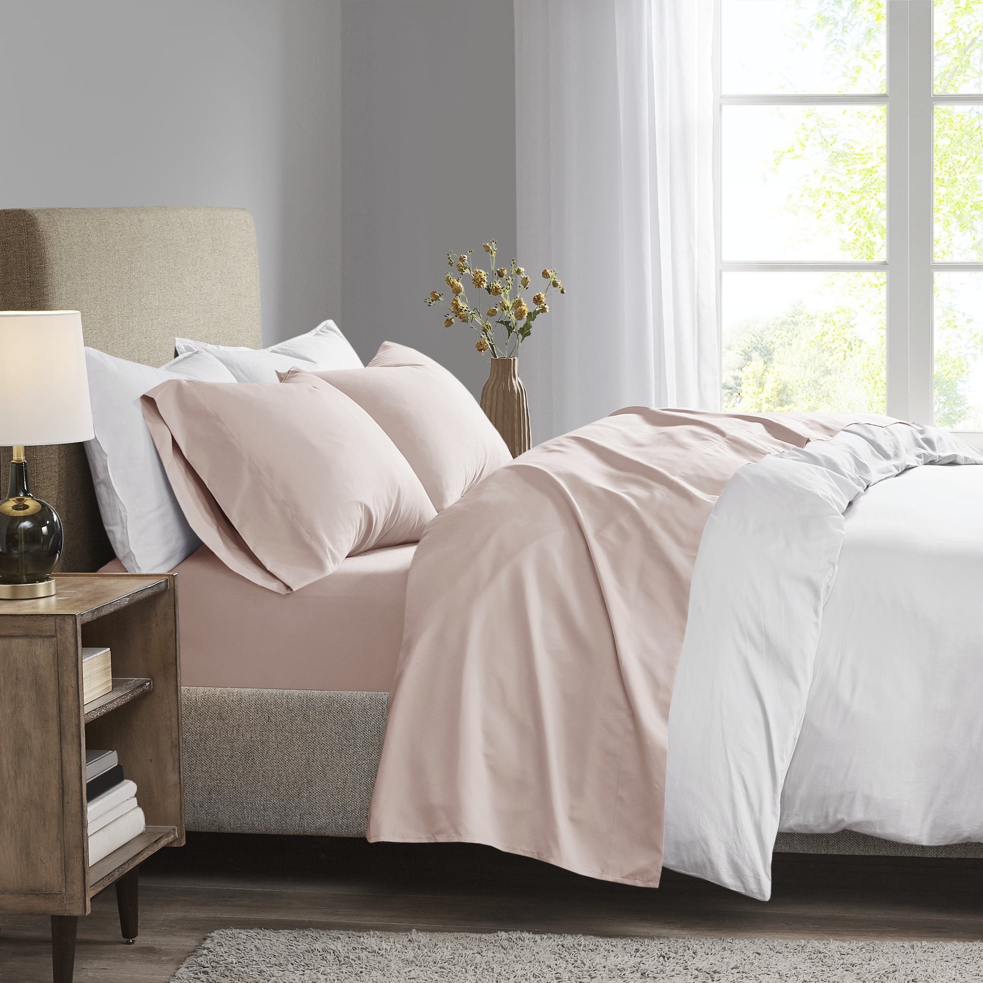 Blush Twin Deep Pocket Microfiber Sheet Set
