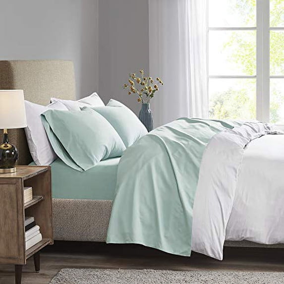 Comfort Classics 4 PC Seafoam Luxurious Brushed Microfiber Deep Pocket Sheet Set, California King