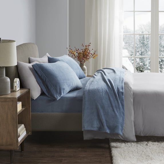 Comfort Classics Soloft Plush Solid Micro Raschel Bedding Sheet Set