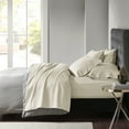 thumbnail image 1 of Madison Park 7-Piece 800 Thread Count Cotton Blend Sateen Sheet Set, Split King - Ivory, 1 of 7