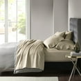 thumbnail image 1 of Madison Park 6-piece 800 Thread Count Cotton Blend Sateen Sheet Set, Split King - Khaki, Resistant to fading, shrinking and wrinkles, 1 of 7