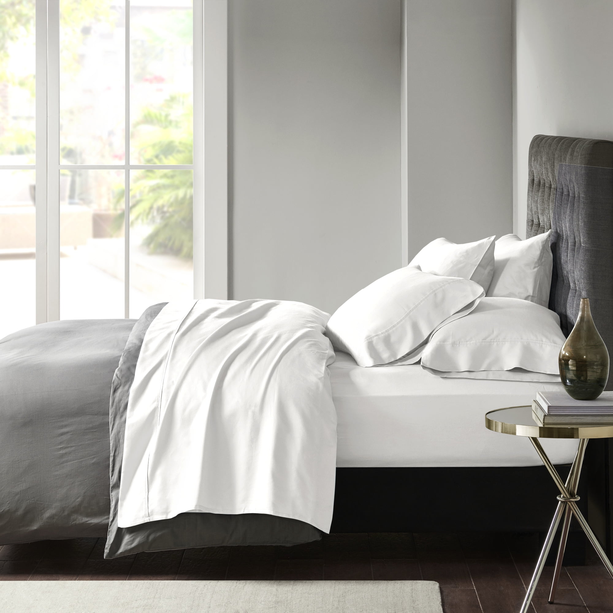Split King White Cotton Blend 800 Thread Count Sheet Set
