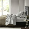 thumbnail image 1 of Madison Park 6-Piece 800 Thread Count Cotton Blend Sateen Sheet Set, King - Grey, 1 of 8