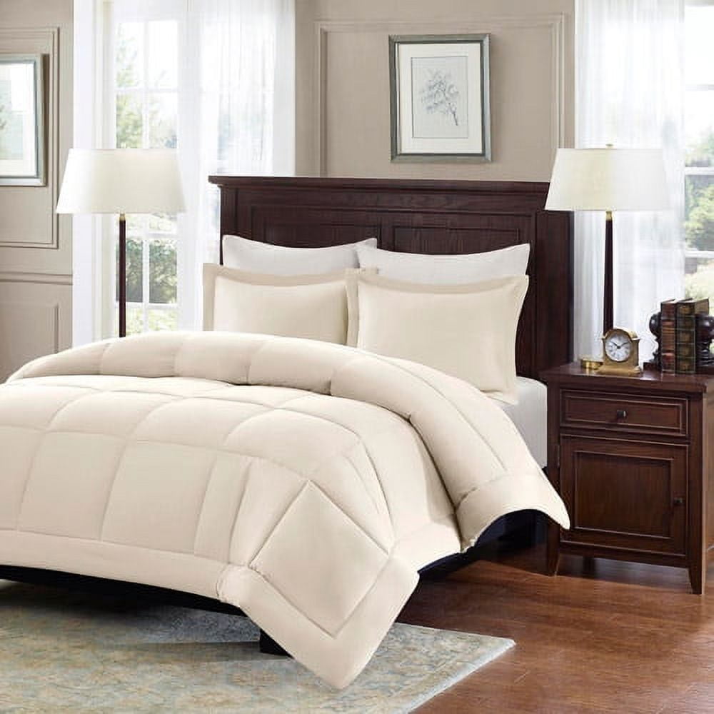Ivory Full Down Alternative Comforter Set with Shams