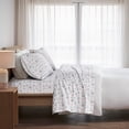 thumbnail image 1 of Regency Heights Twin Size Cotton Flannel Sheet Set, 3-Piece Flannel Bed Sheets Twin, 100% Cotton Bed Sheets Set with Deep Pocket, Pink/Grey Snowflakes, 1 of 7