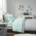 thumbnail image 1 of Comfort Classics Metallic Dot Printed Sheet Set, Twin, Aqua/Silver, 1 of 7