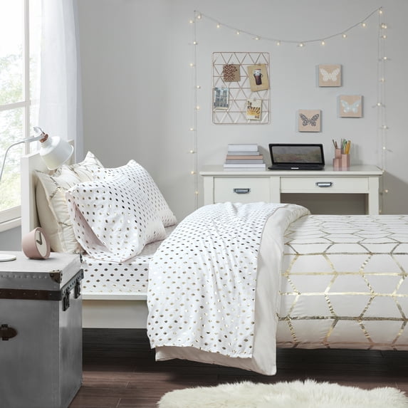 Comfort Classics Metallic Dot Printed Sheet Set