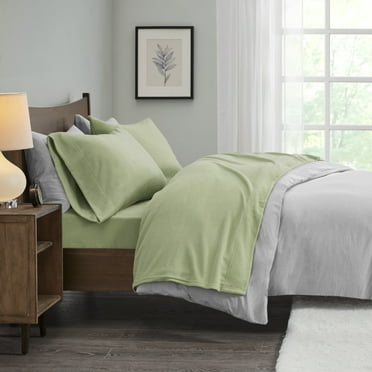 Comfort Classics Micro Fleece 3-Piece Green Sheet Set, Twin XL