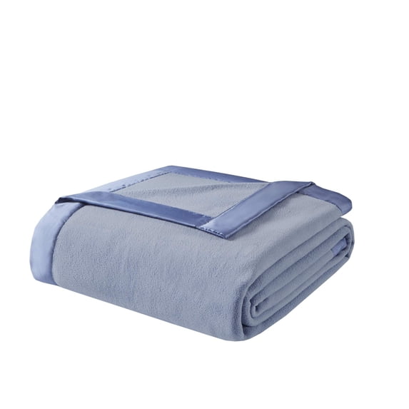 Comfort Classics Micro Fleece Knitted Soft Blanket, Blue, King