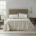 thumbnail image 1 of Comfort Classics Micro Fleece Knitted Soft Blanket, Grey Plaid, Full/Queen, 1 of 4