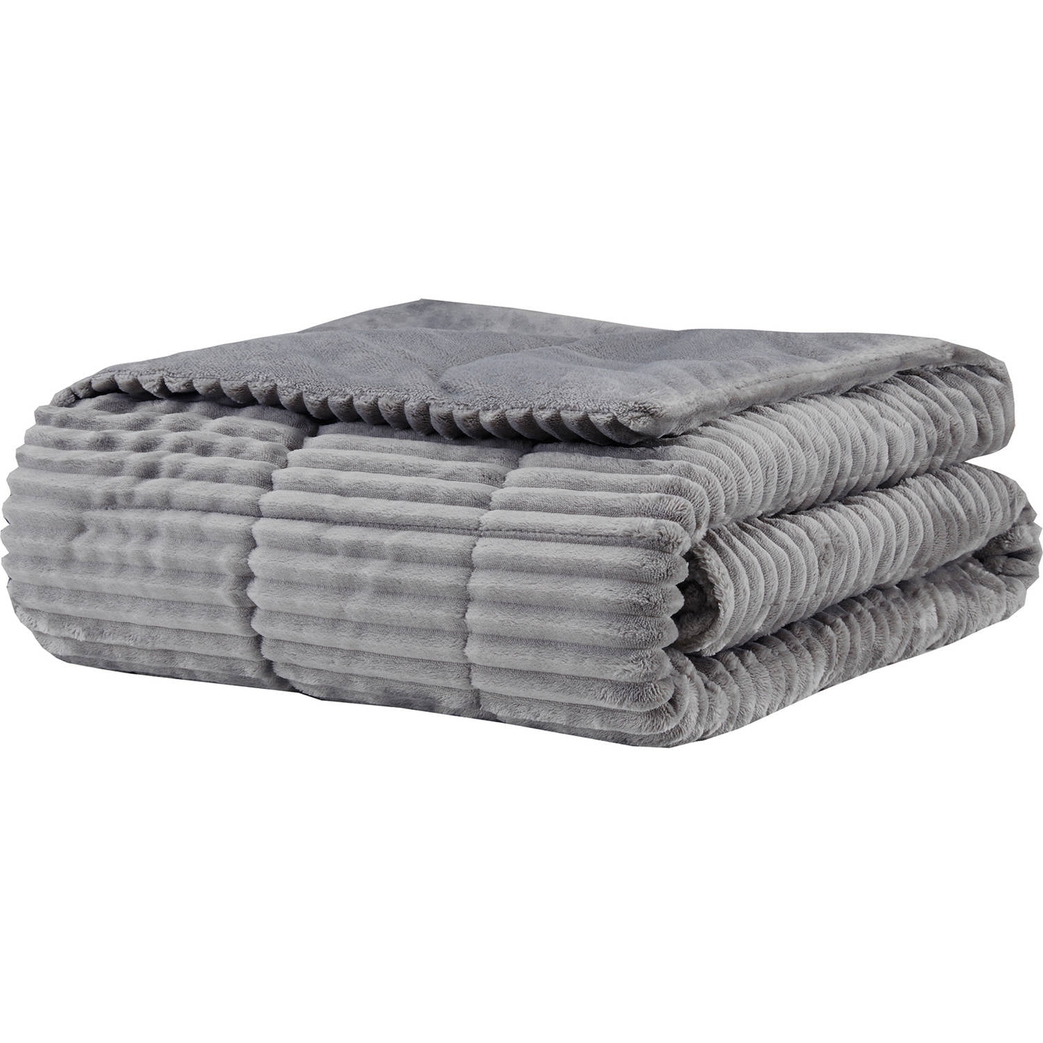 Solid Throw Comfort Classics Modern Gray Solid Polyester Throw, 60
