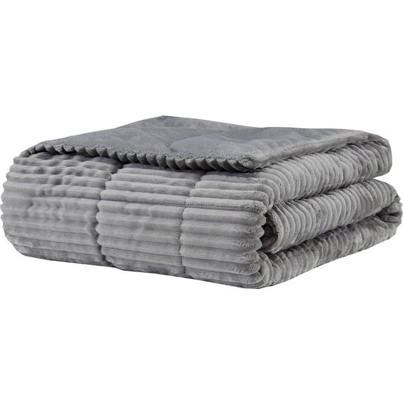 Comfort Classics Modern Gray Solid Polyester Throw, 60" x 70"