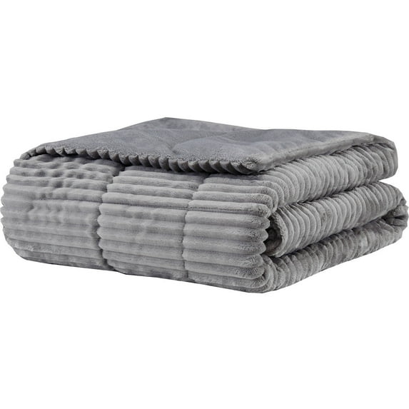 Comfort Classics Modern Gray Solid Polyester Throw, 60" x 70"