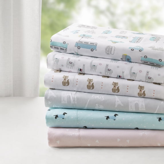 Comfort Classics Novelty 3-Piece Pink Cats Print Sheet Set, Twin