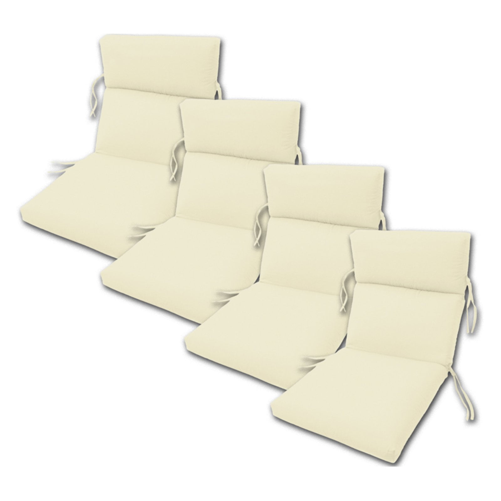Comfort Classics Outdoor Sunbrella Channeled Chair Cushions Set of 4 Walmart