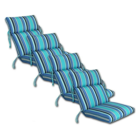 Comfort Classics Outdoor Sunbrella Channeled Chair Cushions - Set of 4