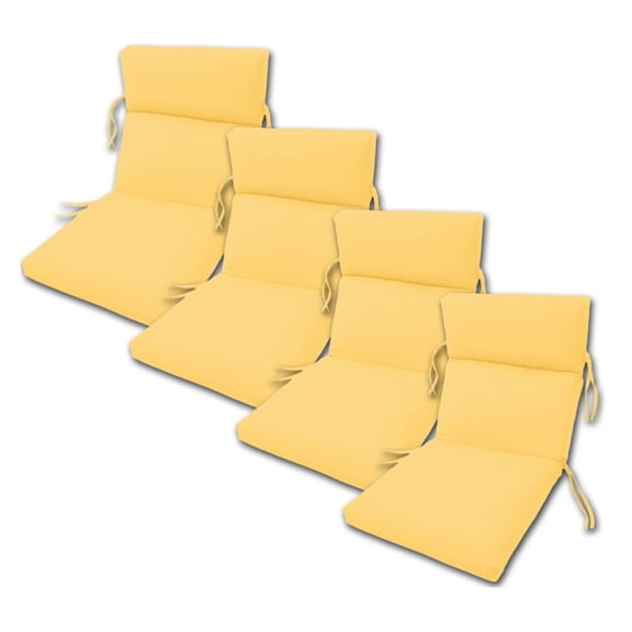 Comfort Classics Outdoor Sunbrella Channeled Chair Cushions - Set of 4