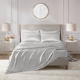 thumbnail image 1 of Regency Heights Light Grey Satin Sheet Set Full Size, 6-Piece Silky Bed Sheets with 16" Deep Pocket Fitted Sheet, 1 of 18
