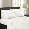 thumbnail image 1 of Regency Heights Ivory Satin Sheet Set Full Size, 6-Piece Silky Bed Sheets with 16" Deep Pocket Fitted Sheet, 1 of 10