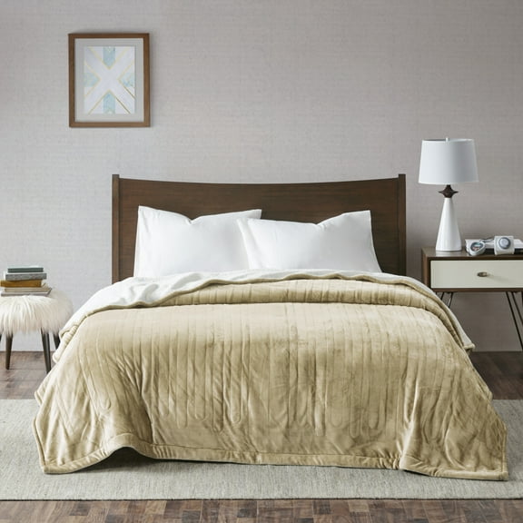 Comfort Classics Ultra Soft Heated Electric Blanket, Full, Tan