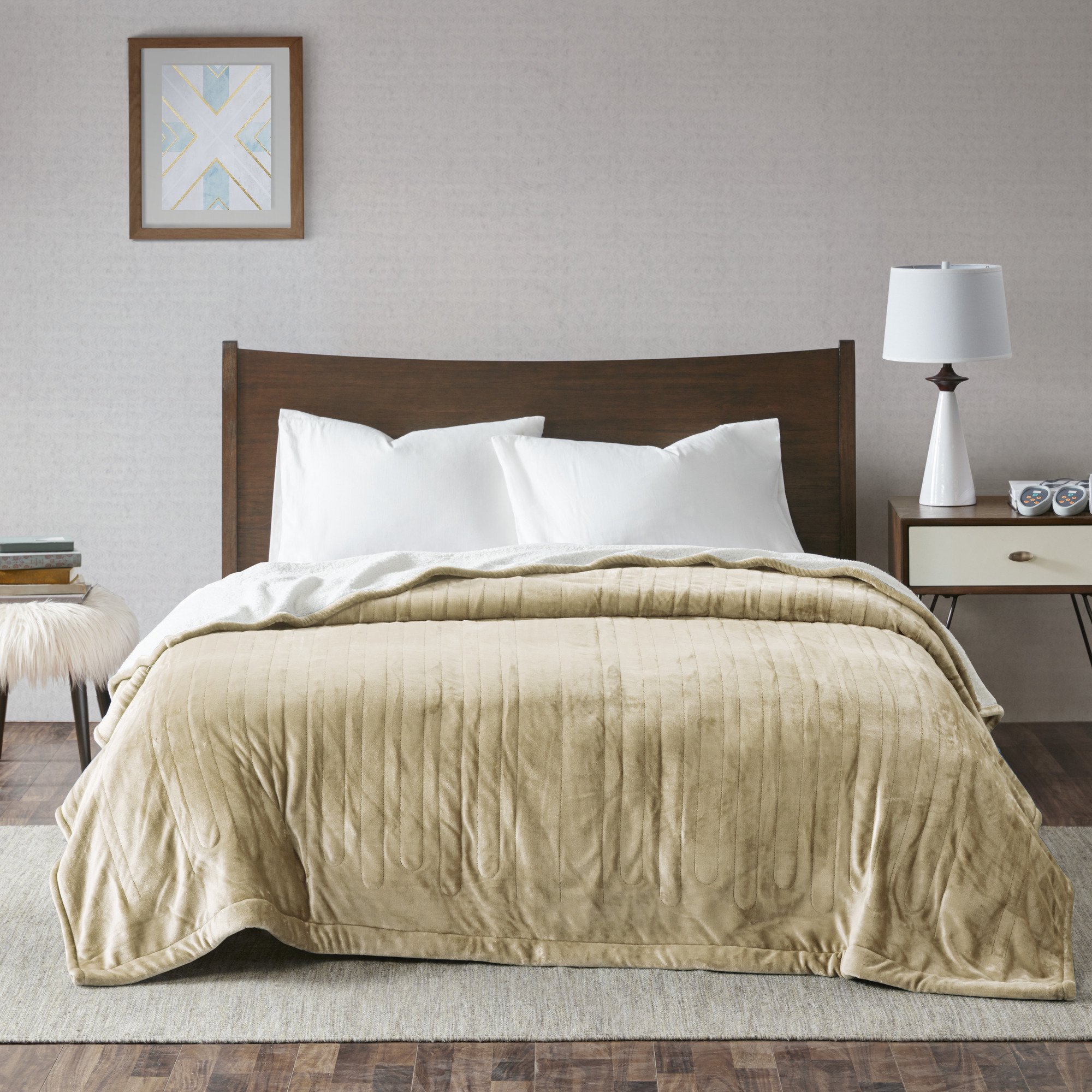 Comfort Classics Ultra Soft Heated Electric Blanket, Full, Tan - Walmart.com