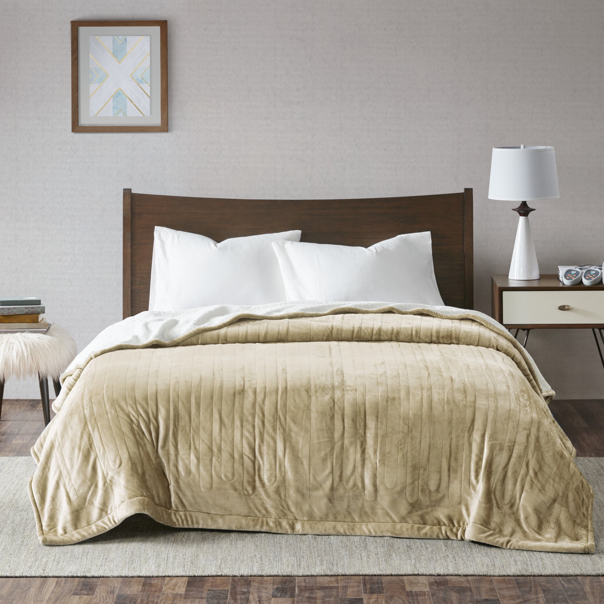 Comfort Classics Ultra Soft Heated Electric Blanket, King, Tan - Walmart.com