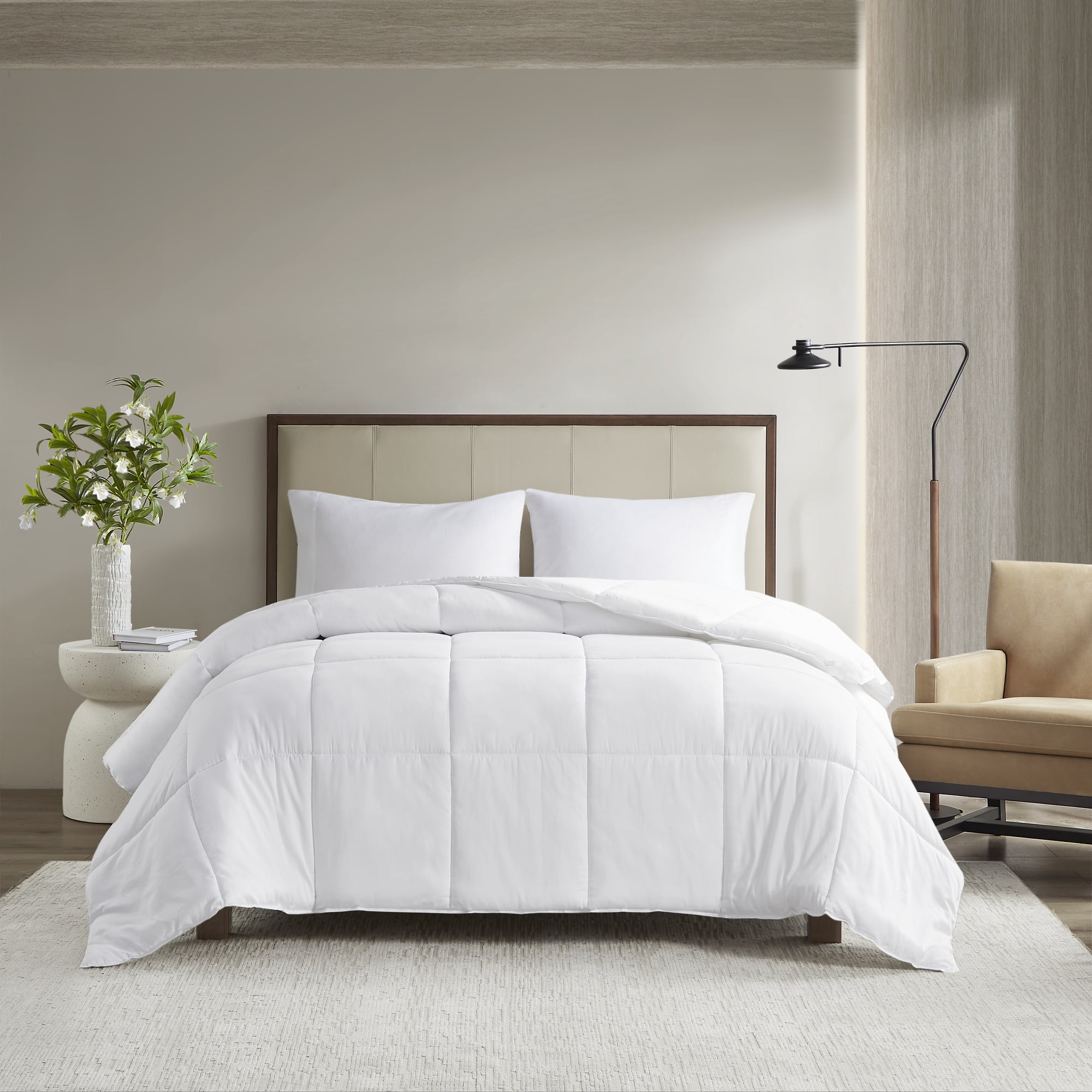 White Twin Cotton Down Alternative Comforter